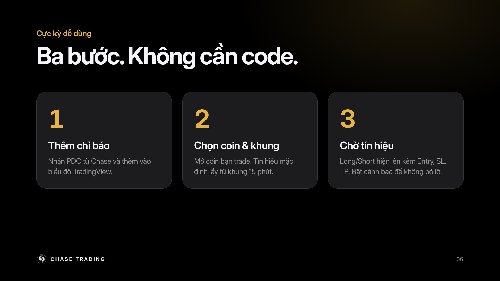 Ba bước sử dụng