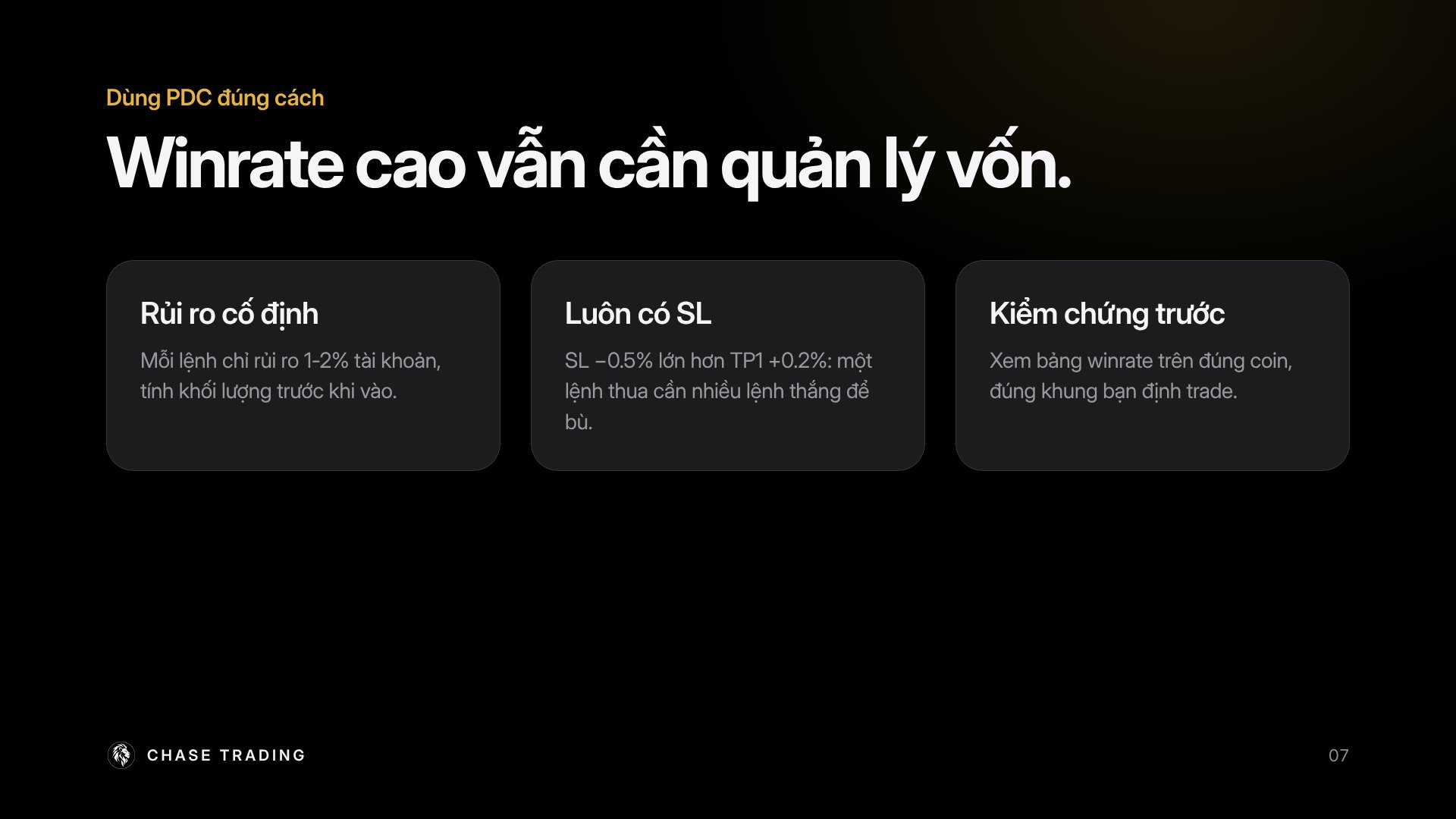 Dùng PDC đúng cách